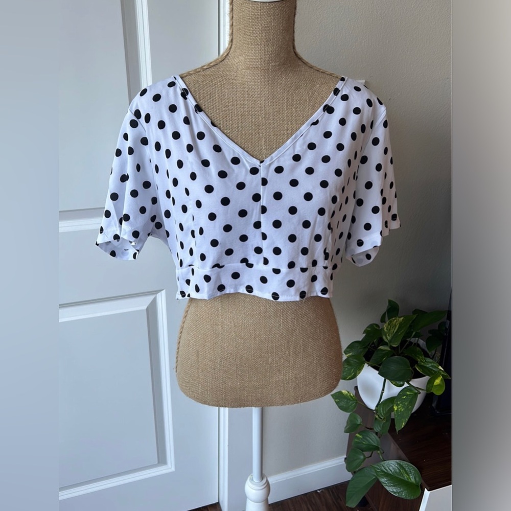 Polka Dot Plus size crop top